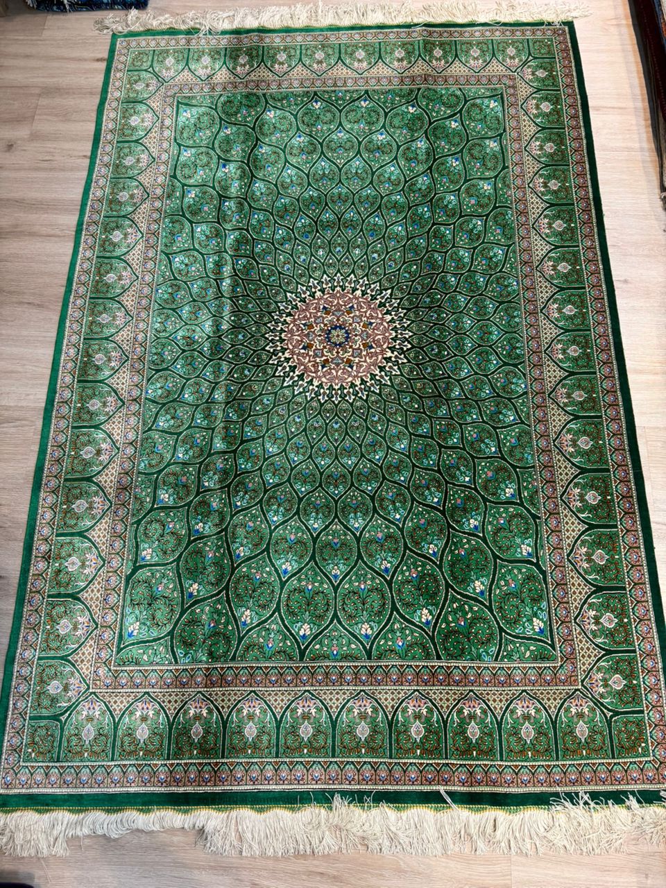Green Silk Carpet
